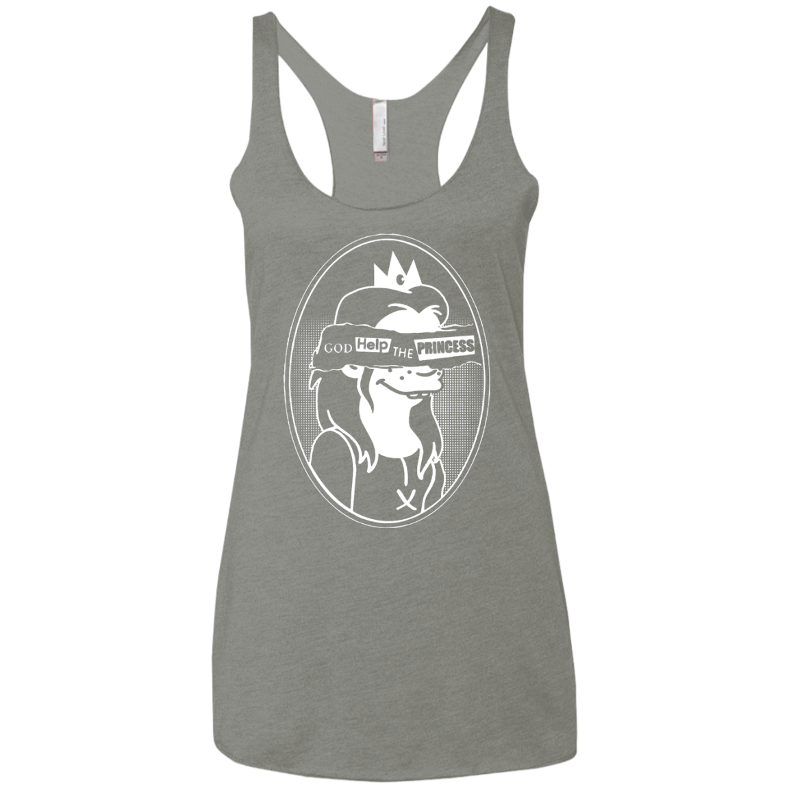 T-Shirts Venetian Grey / X-Small God Help The Princess Women's Triblend Racerback Tank
