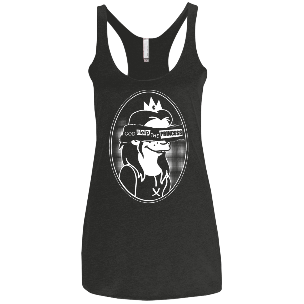 T-Shirts Vintage Black / X-Small God Help The Princess Women's Triblend Racerback Tank