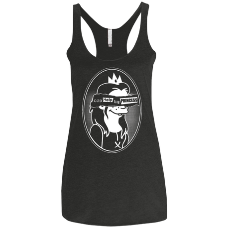 T-Shirts Vintage Black / X-Small God Help The Princess Women's Triblend Racerback Tank