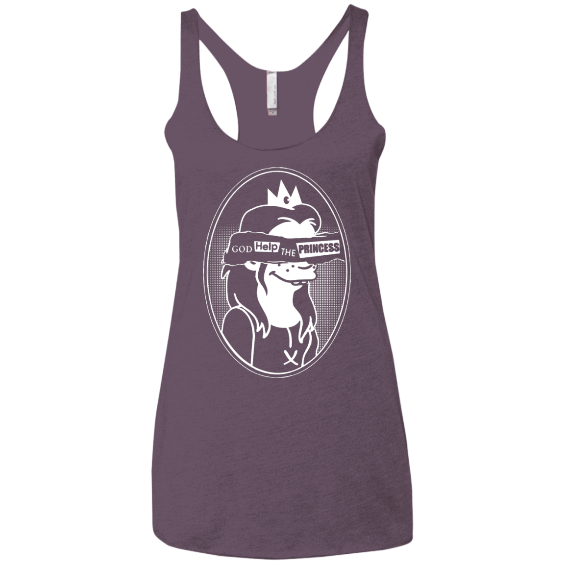 T-Shirts Vintage Purple / X-Small God Help The Princess Women's Triblend Racerback Tank