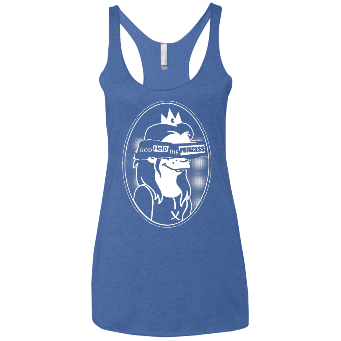 T-Shirts Vintage Royal / X-Small God Help The Princess Women's Triblend Racerback Tank