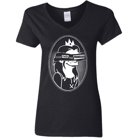 T-Shirts Black / S God Help The Princess Women's V-Neck T-Shirt