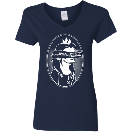 T-Shirts Navy / S God Help The Princess Women's V-Neck T-Shirt