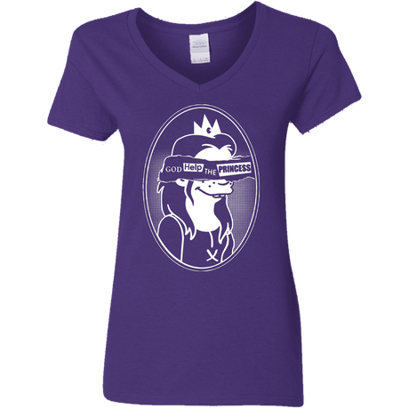 T-Shirts Purple / S God Help The Princess Women's V-Neck T-Shirt