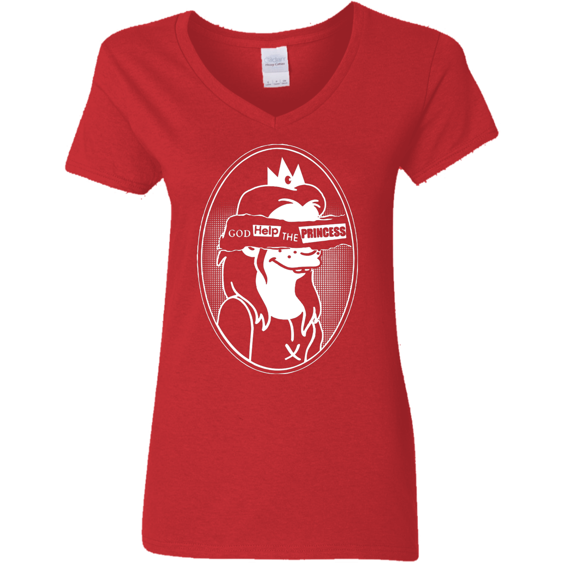 T-Shirts Red / S God Help The Princess Women's V-Neck T-Shirt