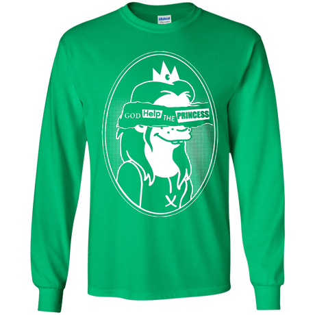 T-Shirts Irish Green / YS God Help The Princess Youth Long Sleeve T-Shirt