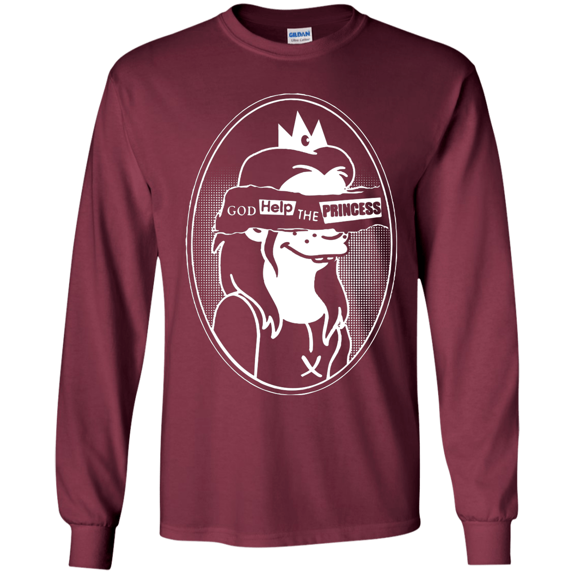 T-Shirts Maroon / YS God Help The Princess Youth Long Sleeve T-Shirt