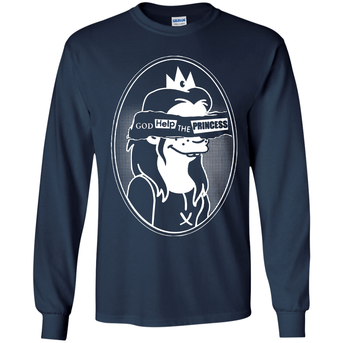 T-Shirts Navy / YS God Help The Princess Youth Long Sleeve T-Shirt