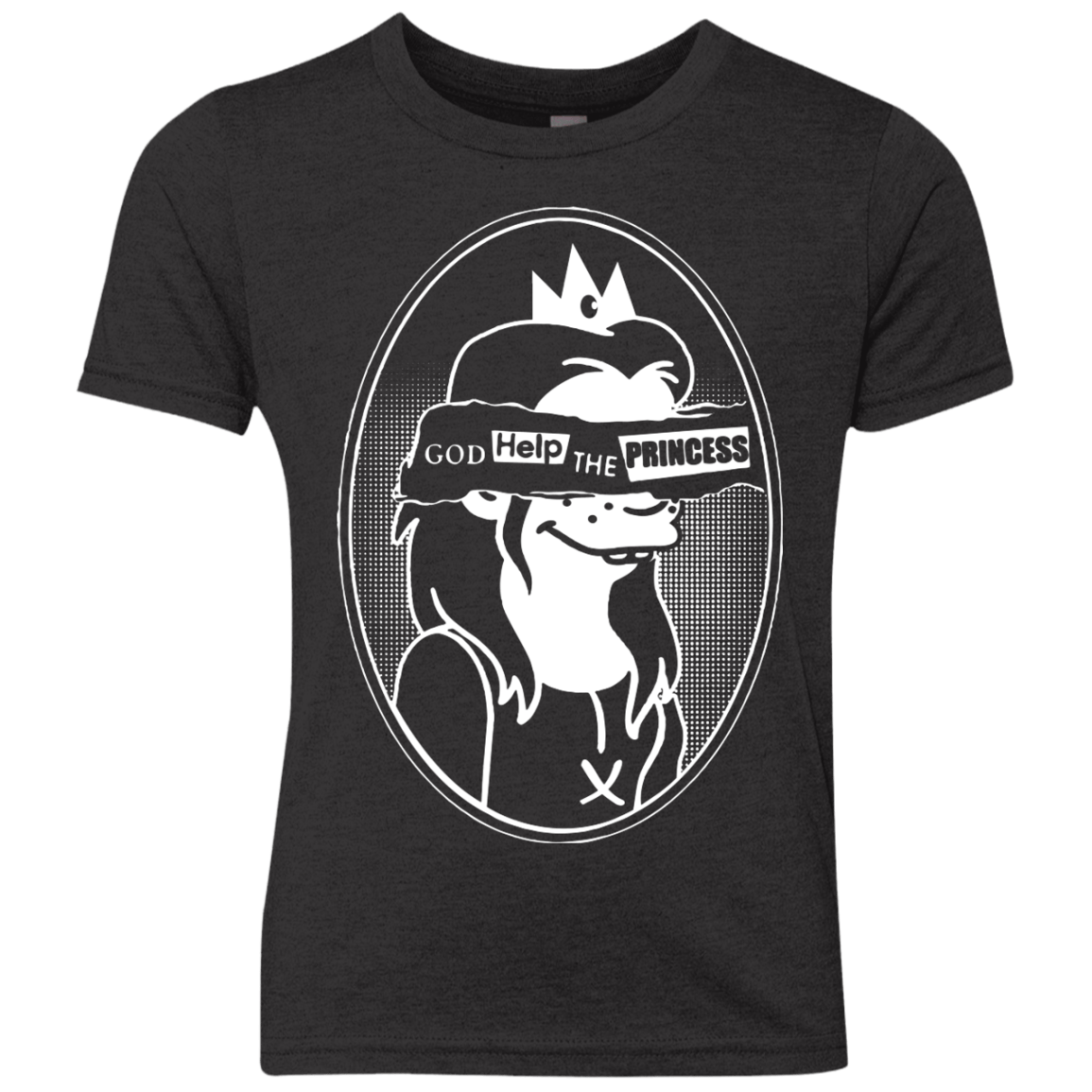 T-Shirts Vintage Black / YXS God Help The Princess Youth Triblend T-Shirt