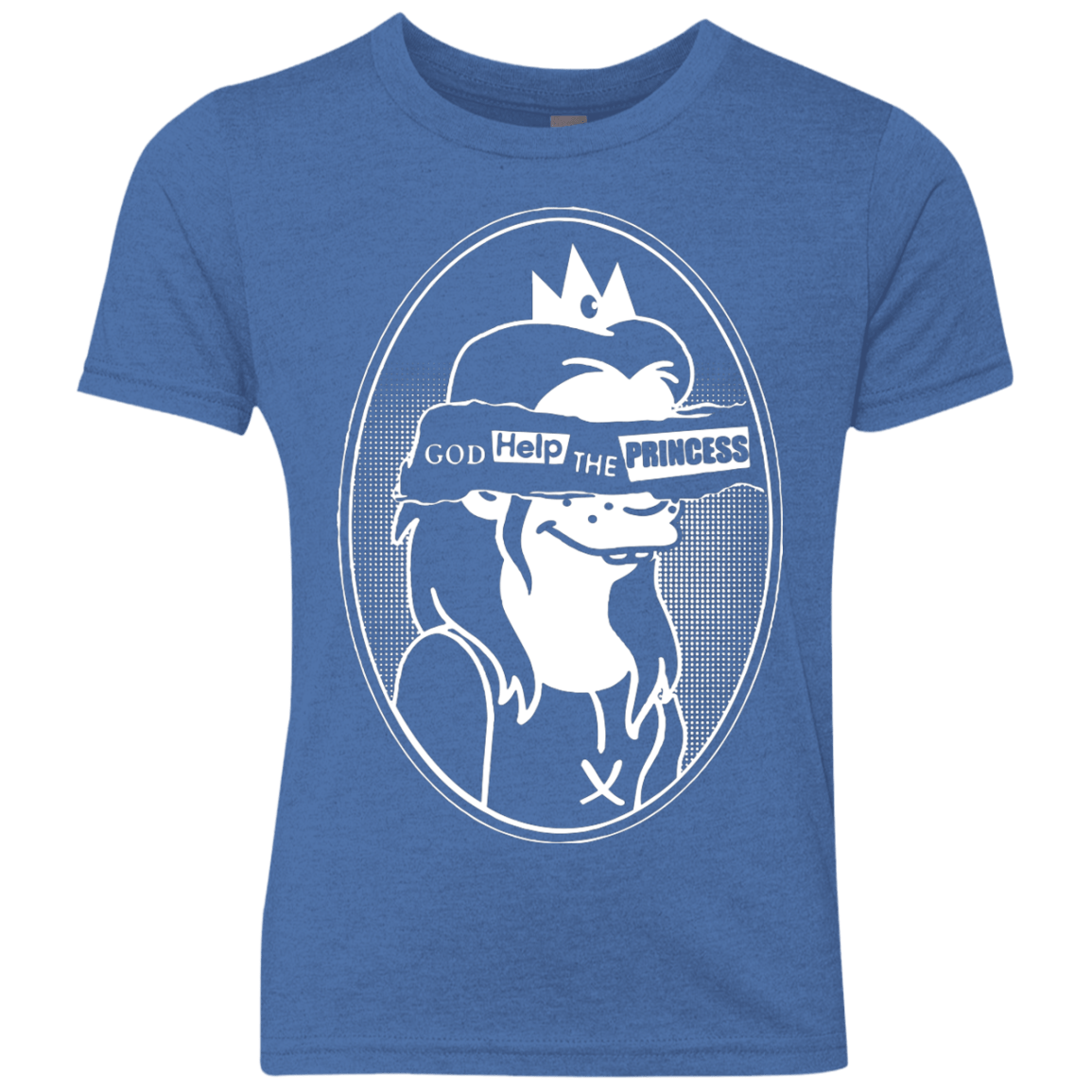 T-Shirts Vintage Royal / YXS God Help The Princess Youth Triblend T-Shirt
