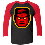 T-Shirts Vintage Black/Vintage Red / X-Small God Mode Men's Triblend 3/4 Sleeve