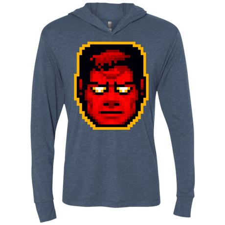 T-Shirts Indigo / X-Small God Mode Triblend Long Sleeve Hoodie Tee