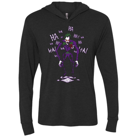 T-Shirts Vintage Black / X-Small God of a New Arkham City Triblend Long Sleeve Hoodie Tee