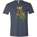 T-Shirts Heather Navy / S God of Mischief Men's Semi-Fitted Softstyle