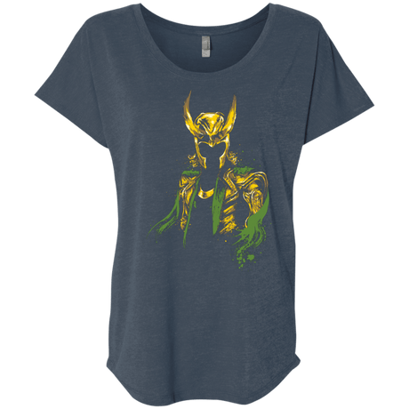 T-Shirts Indigo / X-Small God of Mischief Triblend Dolman Sleeve