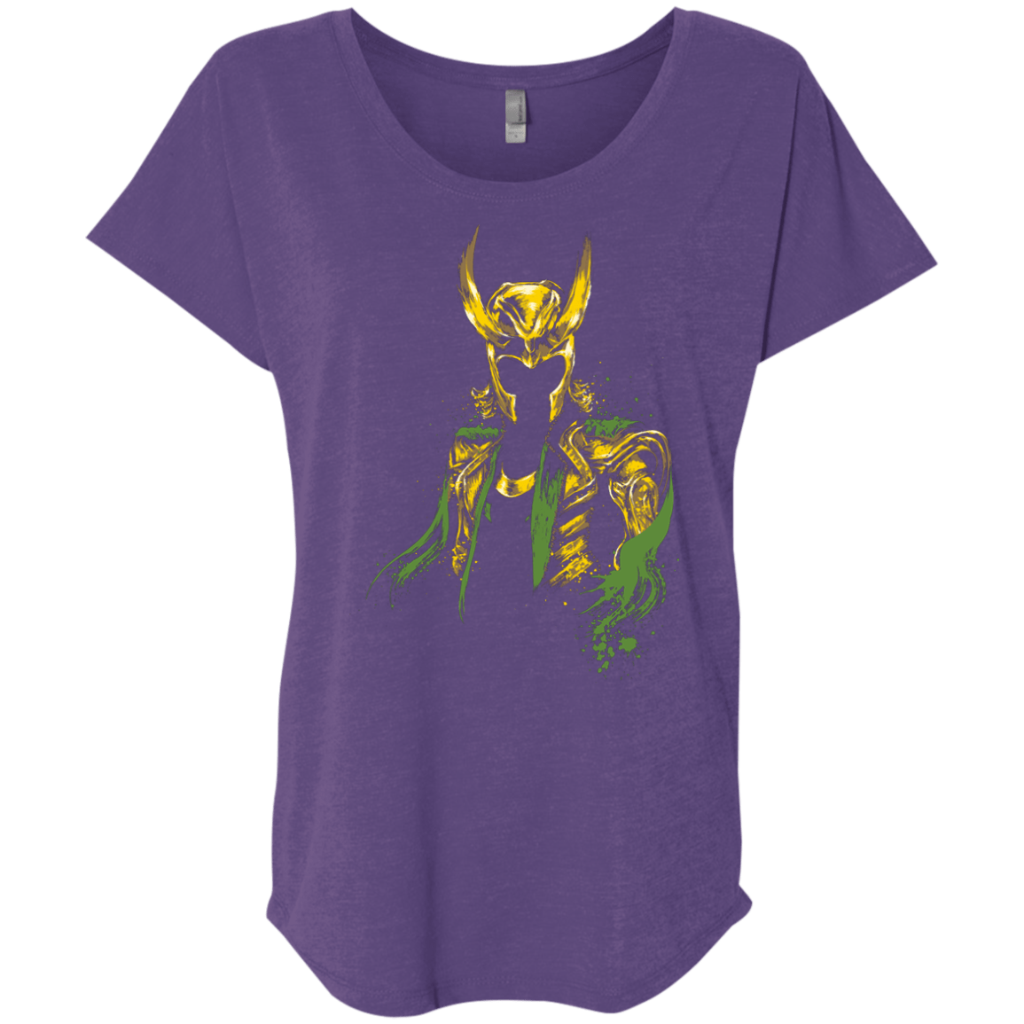 T-Shirts Purple Rush / X-Small God of Mischief Triblend Dolman Sleeve