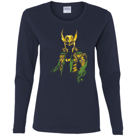 T-Shirts Navy / S God of Mischief Women's Long Sleeve T-Shirt