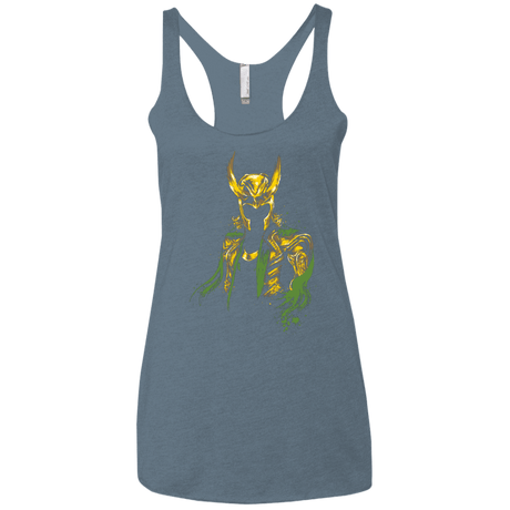 T-Shirts Indigo / X-Small God of Mischief Women's Triblend Racerback Tank