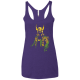 T-Shirts Purple Rush / X-Small God of Mischief Women's Triblend Racerback Tank