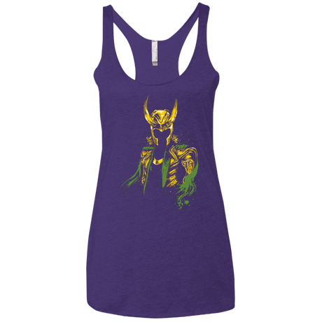 T-Shirts Purple Rush / X-Small God of Mischief Women's Triblend Racerback Tank
