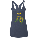 T-Shirts Vintage Navy / X-Small God of Mischief Women's Triblend Racerback Tank