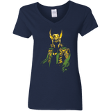 T-Shirts Navy / S God of Mischief Women's V-Neck T-Shirt