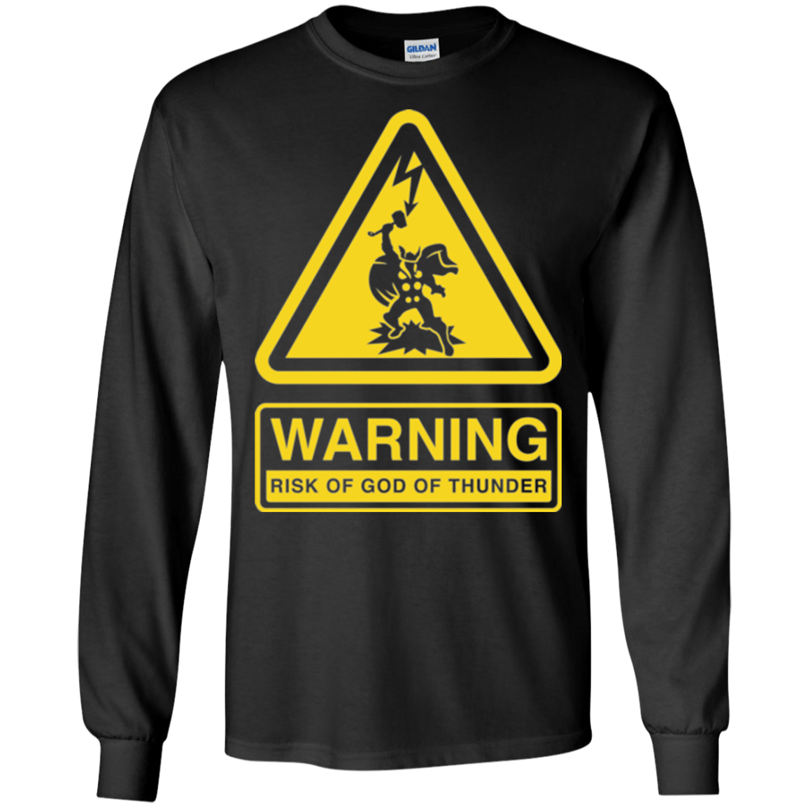 T-Shirts Black / S God of Thunder Men's Long Sleeve T-Shirt