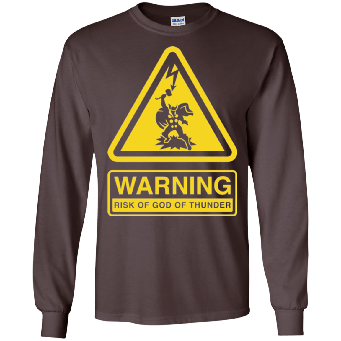 T-Shirts Dark Chocolate / S God of Thunder Men's Long Sleeve T-Shirt