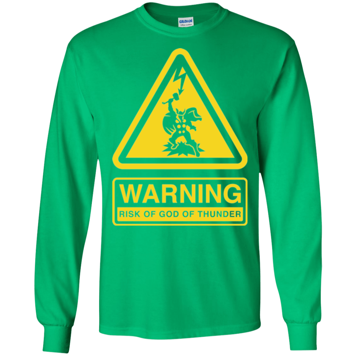 T-Shirts Irish Green / S God of Thunder Men's Long Sleeve T-Shirt