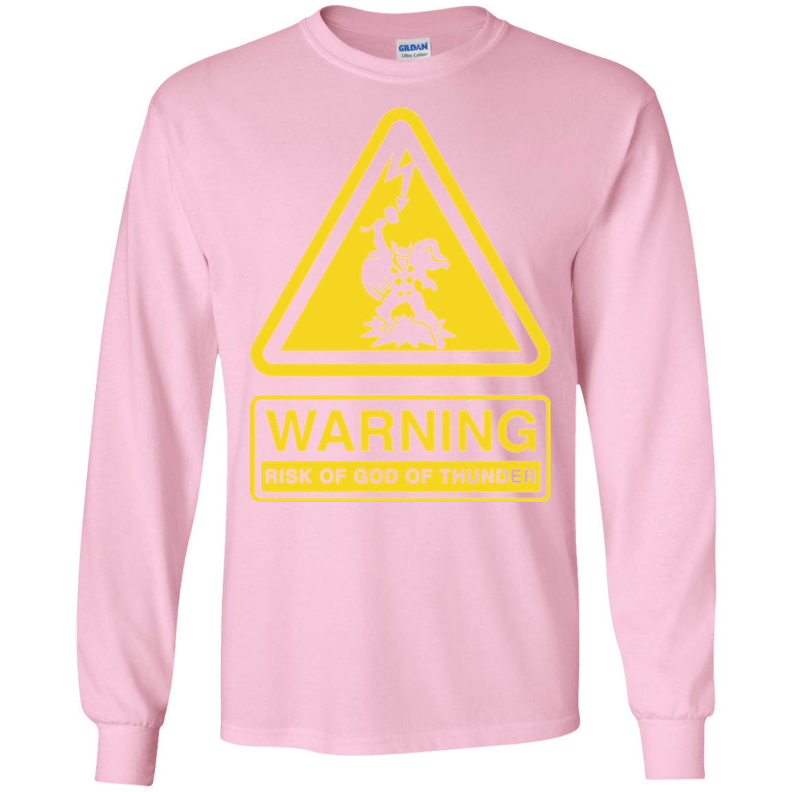 T-Shirts Light Pink / S God of Thunder Men's Long Sleeve T-Shirt