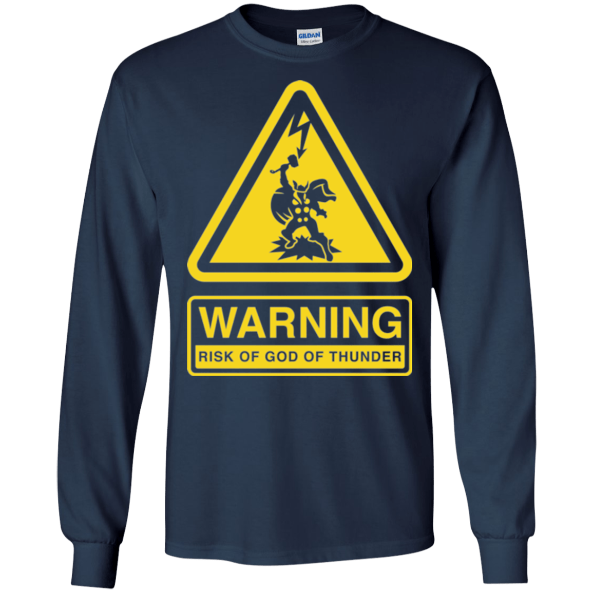 T-Shirts Navy / S God of Thunder Men's Long Sleeve T-Shirt