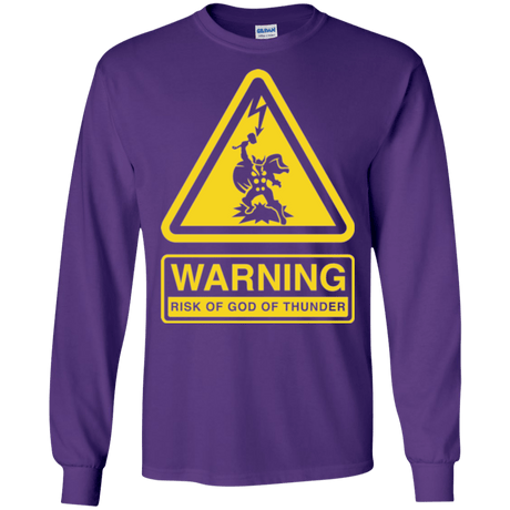 T-Shirts Purple / S God of Thunder Men's Long Sleeve T-Shirt