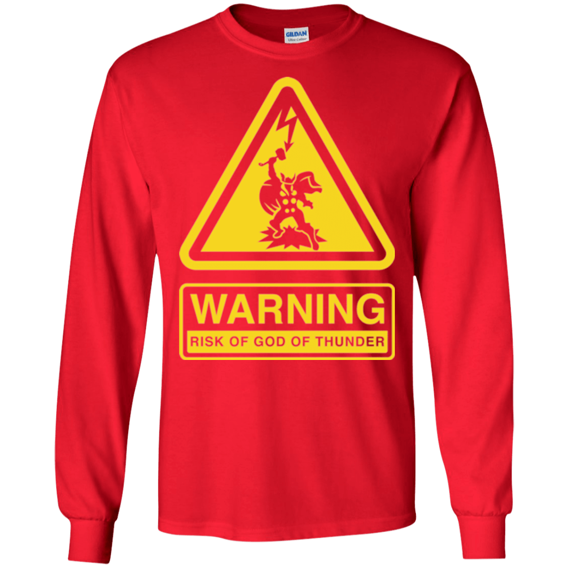 T-Shirts Red / S God of Thunder Men's Long Sleeve T-Shirt