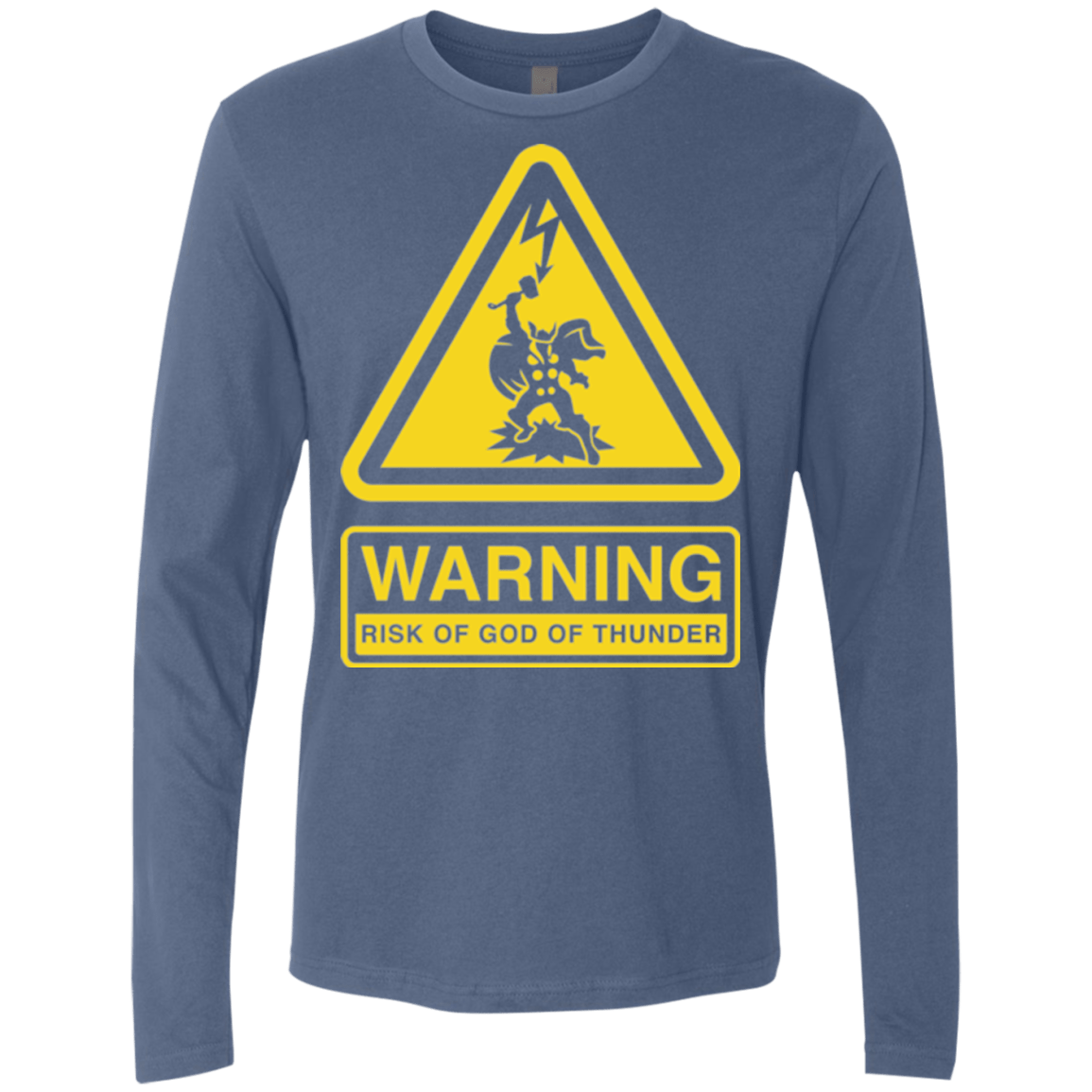 T-Shirts Indigo / S God of Thunder Men's Premium Long Sleeve