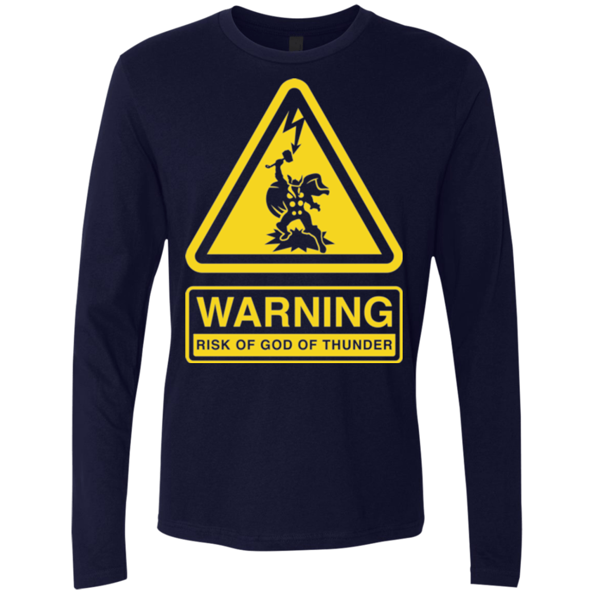 T-Shirts Midnight Navy / S God of Thunder Men's Premium Long Sleeve