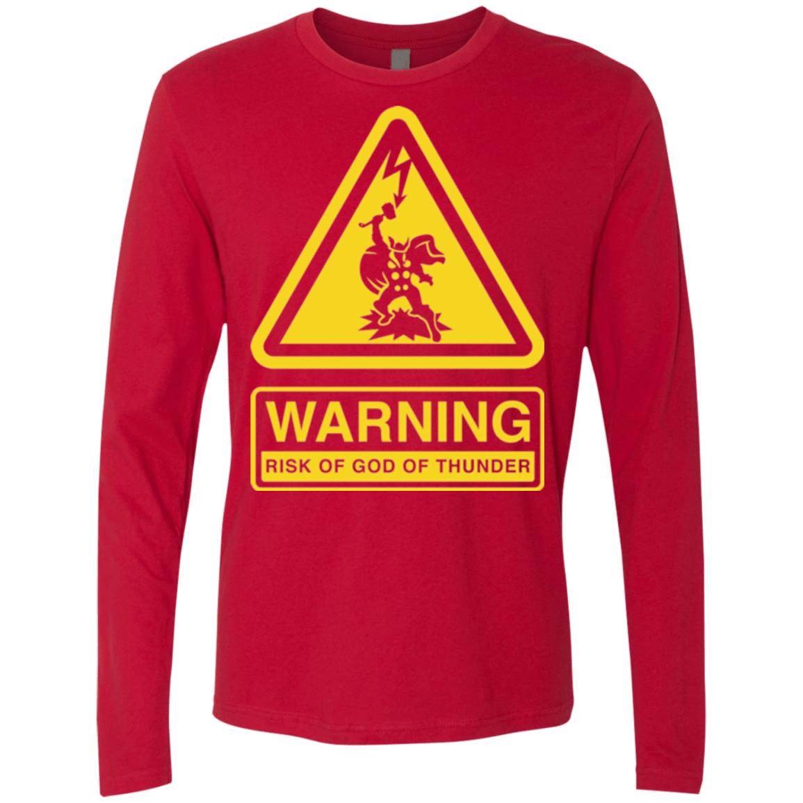 T-Shirts Red / S God of Thunder Men's Premium Long Sleeve