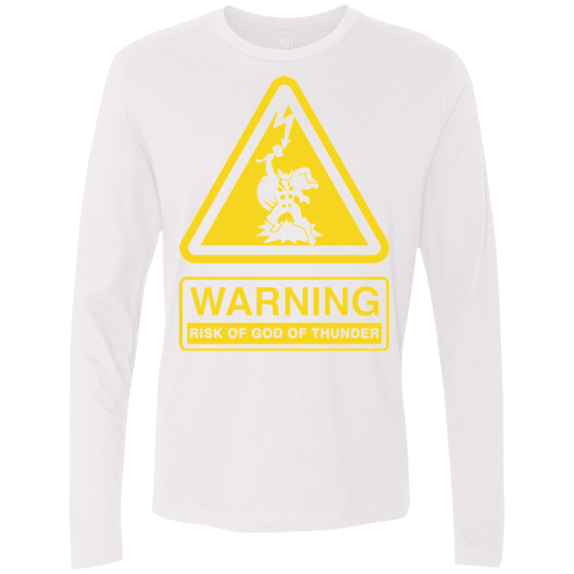 T-Shirts White / S God of Thunder Men's Premium Long Sleeve