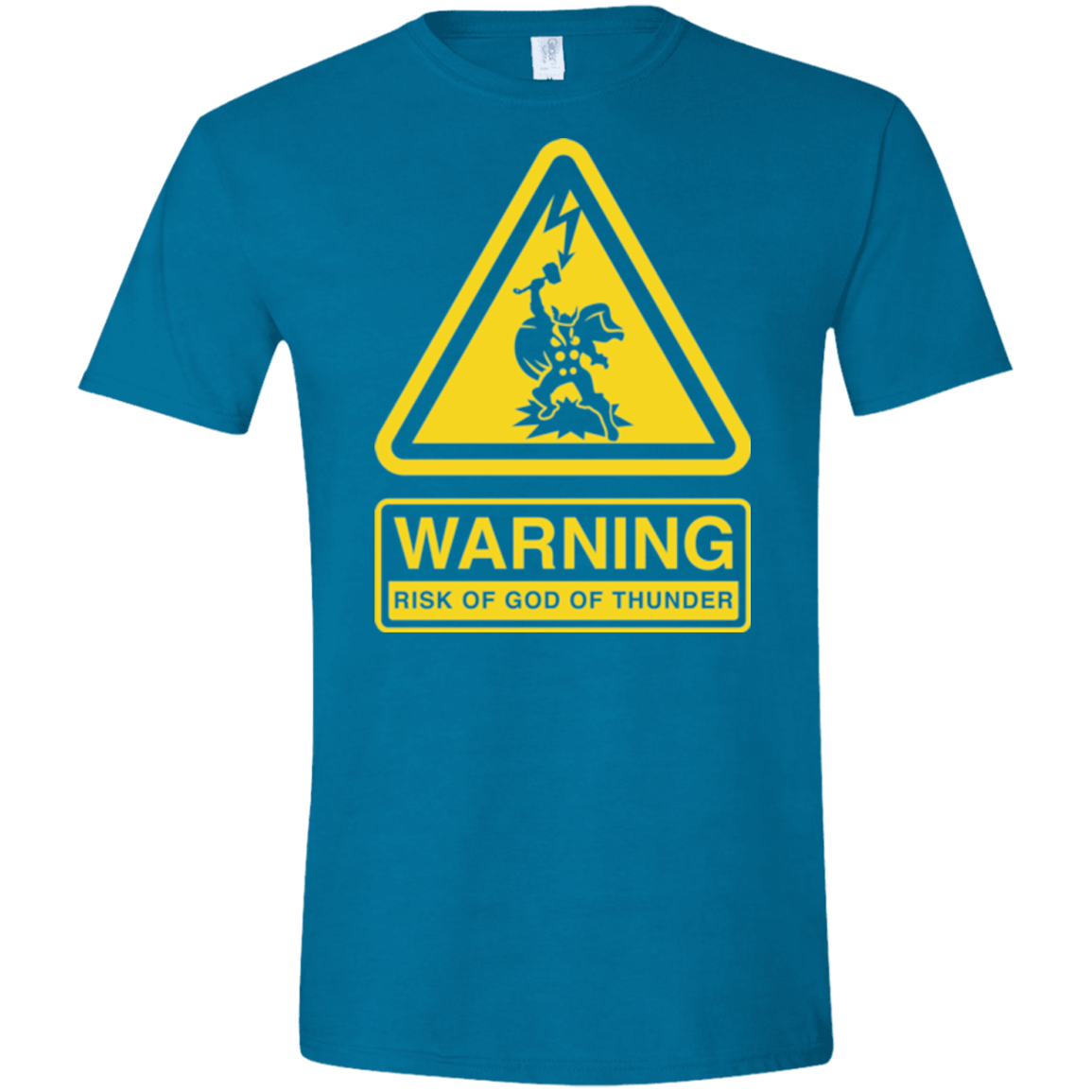 T-Shirts Antique Sapphire / S God of Thunder Men's Semi-Fitted Softstyle