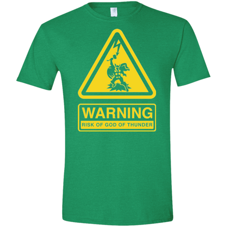 T-Shirts Heather Irish Green / S God of Thunder Men's Semi-Fitted Softstyle