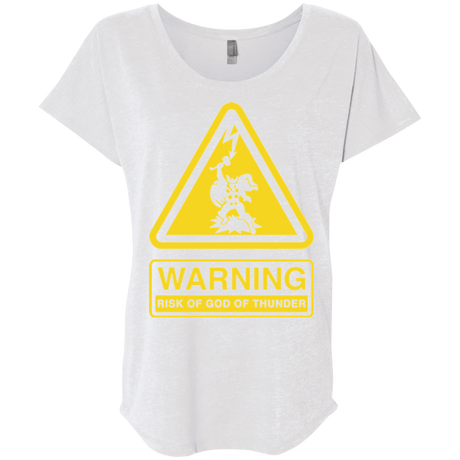 T-Shirts Heather White / X-Small God of Thunder Triblend Dolman Sleeve