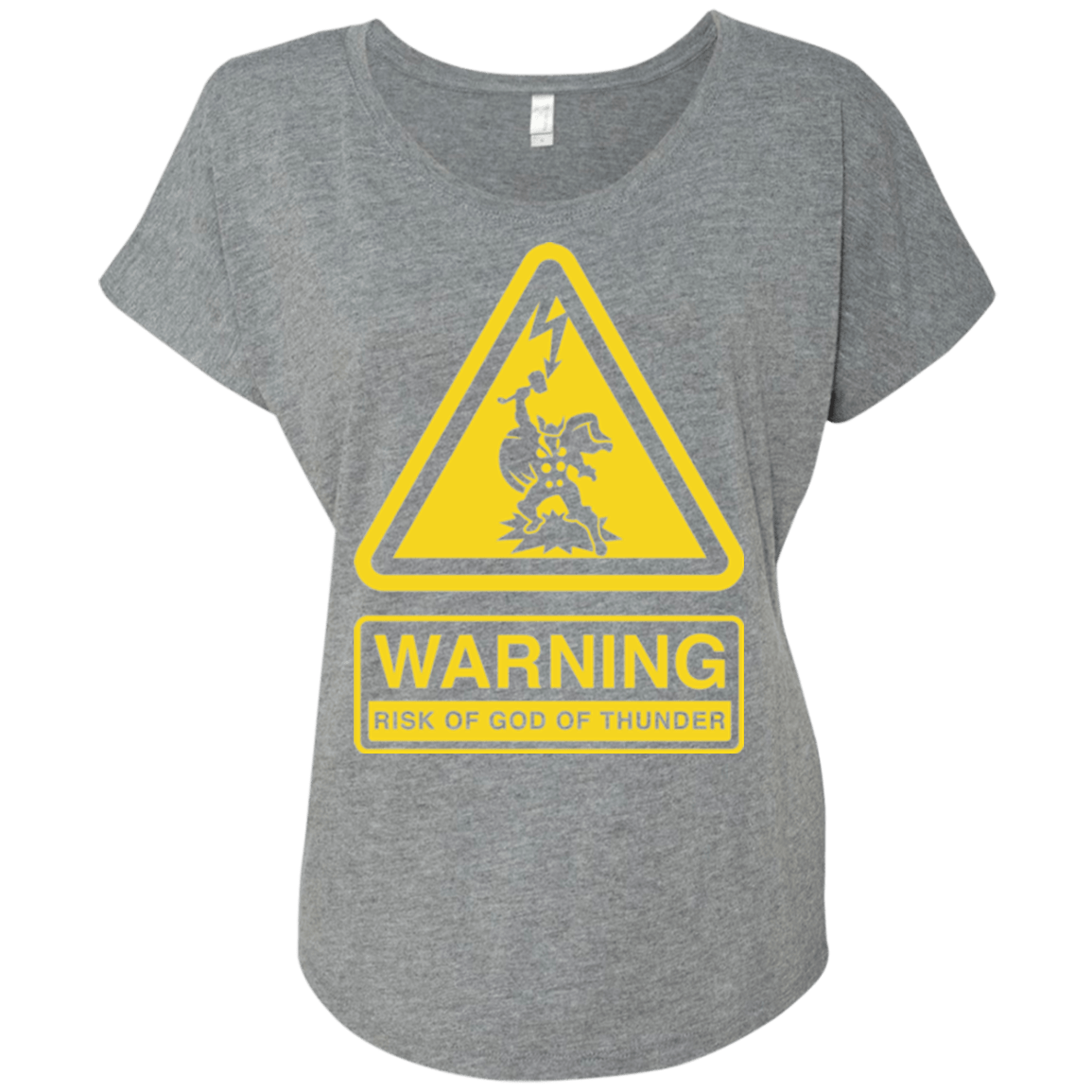 T-Shirts Premium Heather / X-Small God of Thunder Triblend Dolman Sleeve