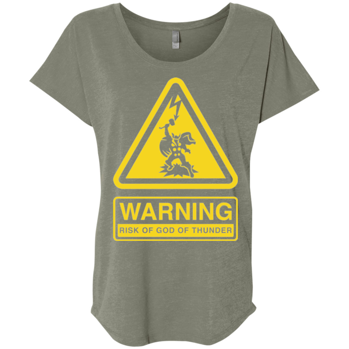 T-Shirts Venetian Grey / X-Small God of Thunder Triblend Dolman Sleeve