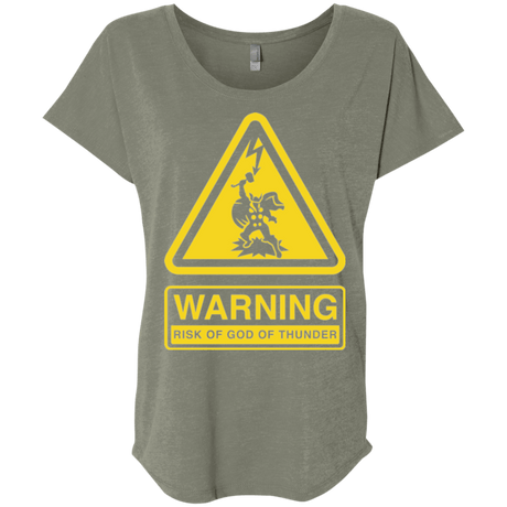 T-Shirts Venetian Grey / X-Small God of Thunder Triblend Dolman Sleeve