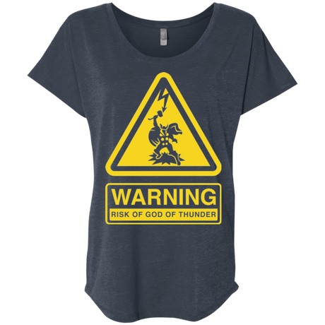 T-Shirts Vintage Navy / X-Small God of Thunder Triblend Dolman Sleeve