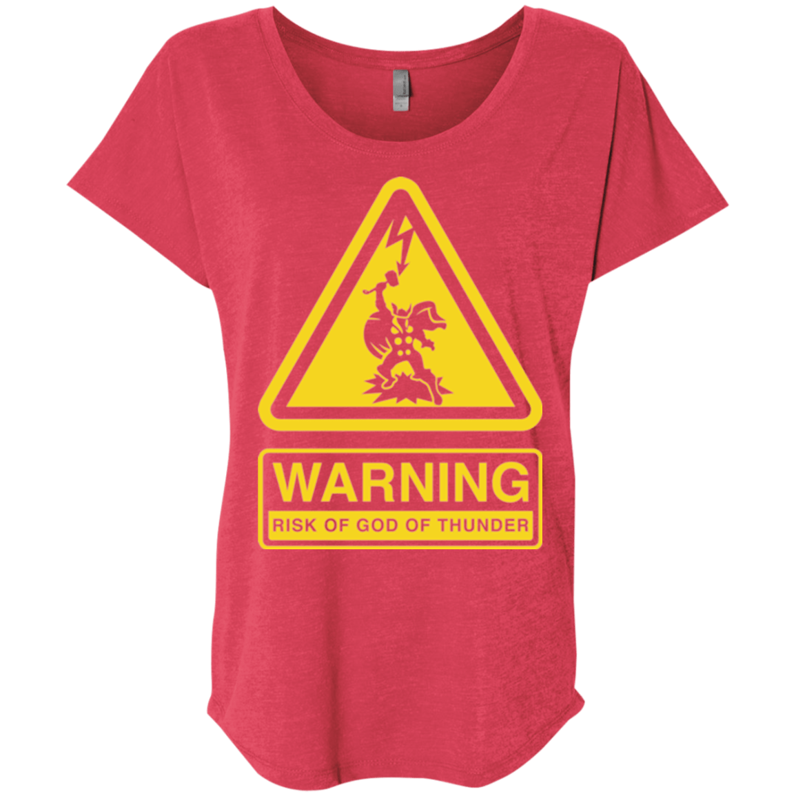 T-Shirts Vintage Red / X-Small God of Thunder Triblend Dolman Sleeve