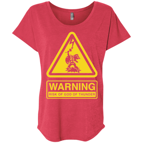 T-Shirts Vintage Red / X-Small God of Thunder Triblend Dolman Sleeve