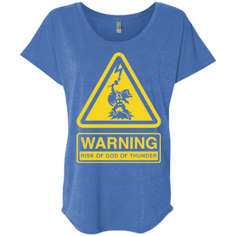 T-Shirts Vintage Royal / X-Small God of Thunder Triblend Dolman Sleeve