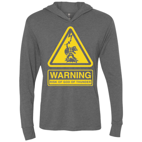 T-Shirts Premium Heather / X-Small God of Thunder Triblend Long Sleeve Hoodie Tee