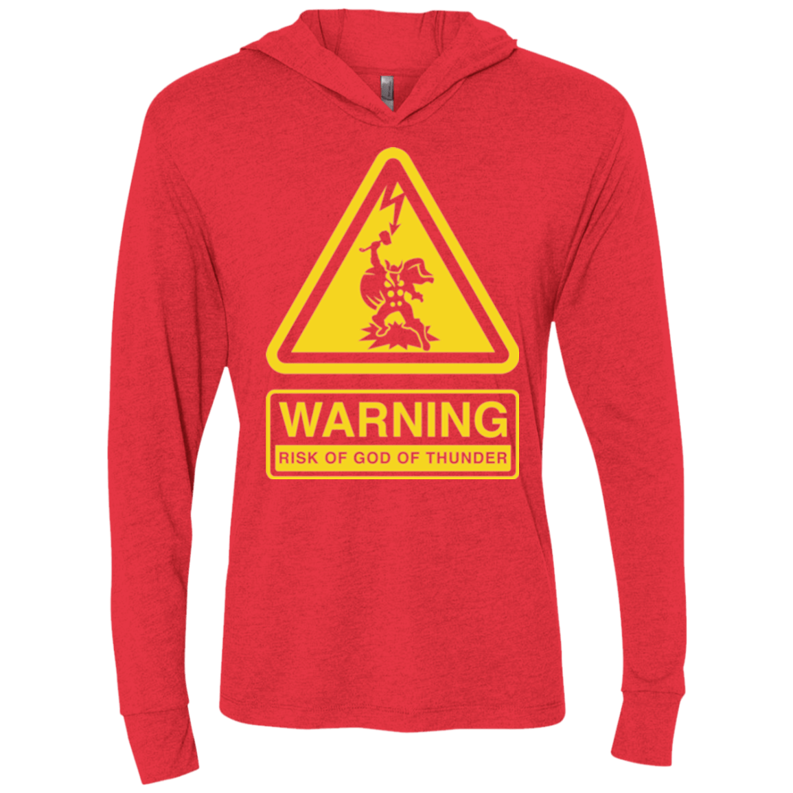 T-Shirts Vintage Red / X-Small God of Thunder Triblend Long Sleeve Hoodie Tee