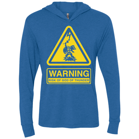 T-Shirts Vintage Royal / X-Small God of Thunder Triblend Long Sleeve Hoodie Tee